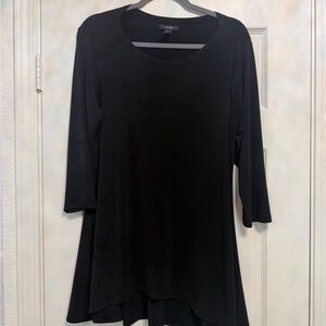 Alfani Black 3/4 Sleeve Swing Tunic